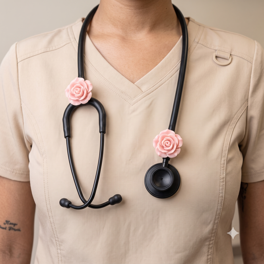 Lifeline™ Patient Pink Stethoscope Charms (Flower)