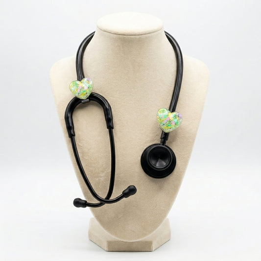 Lifeline™ Genetic Green Stethoscope Charms (Heart)