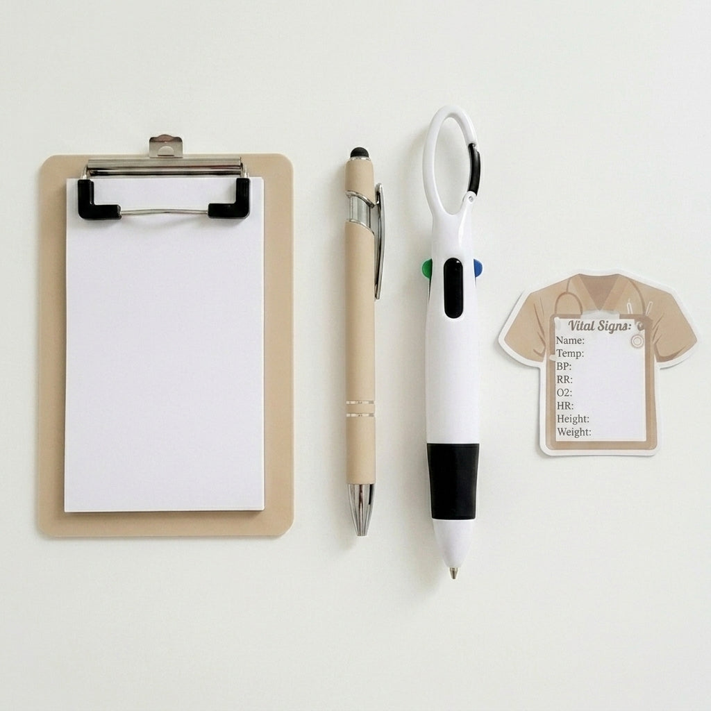 Sticky Note & Pen Set - Bedside Beige