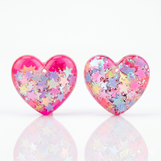 Glittering Multicolor Stethoscope Charms (Heart)
