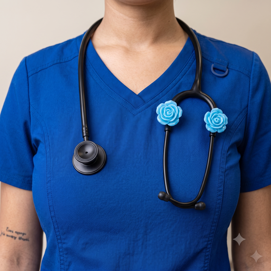 Signature™ Baseline Blue Stethoscope Charms (Flower)