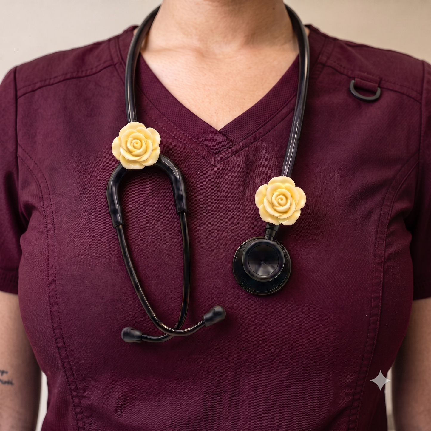 Triage™ Vital Yellow  Stethoscope Charms (Flower)