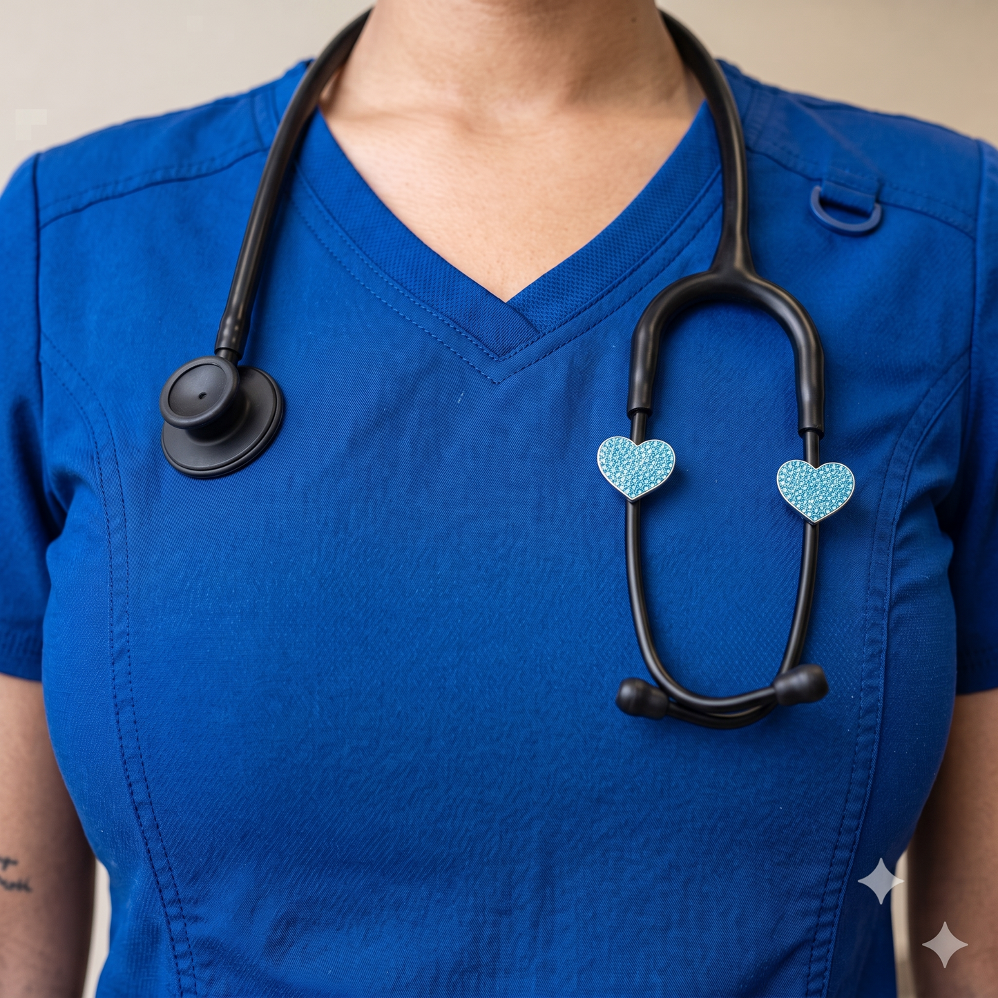 Signature™ Baseline Blue Stethoscope Charms (Heart)