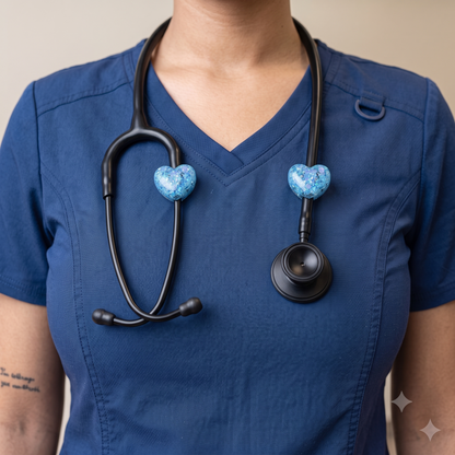 After-Hours™ STAT Blue Stethoscope Charms (Heart)