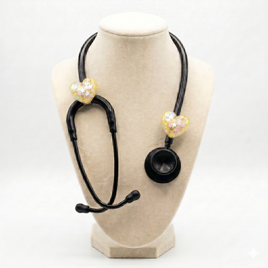 Triage™ Vital Yellow  Stethoscope Charms (Heart)