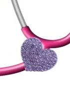 Stethoscope Charms (Heart) - Purple