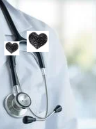 Stethoscope Charms (Heart) - Black