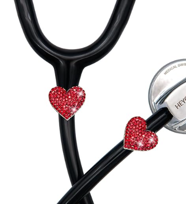 Stethoscope Charms (Heart) - Red