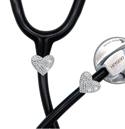 Stethoscope Charms (Heart) - White
