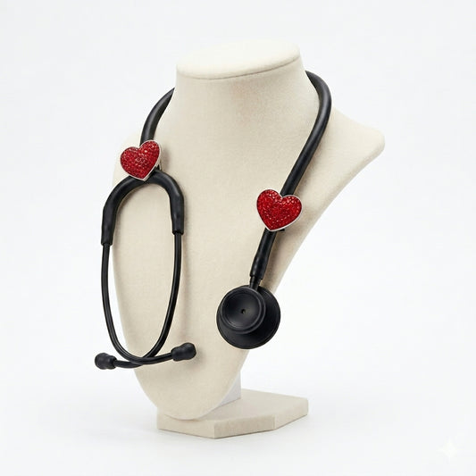Triage™ Rx Red  Stethoscope Charms (Heart)
