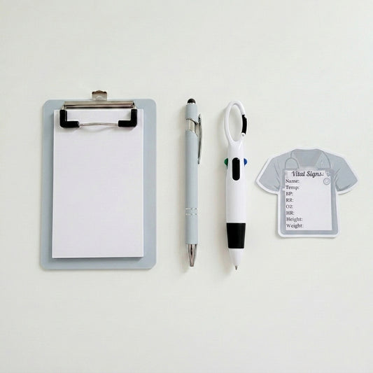 Sticky Note & Pen Set - Workup White