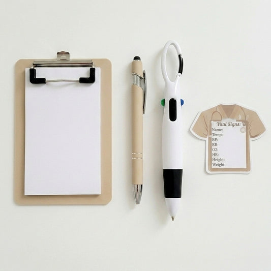 Sticky Note & Pen Set - Bedside Beige