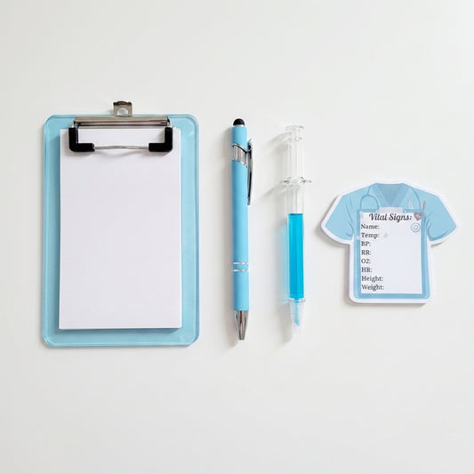 Sticky Note & Pen Set - Baseline Blue